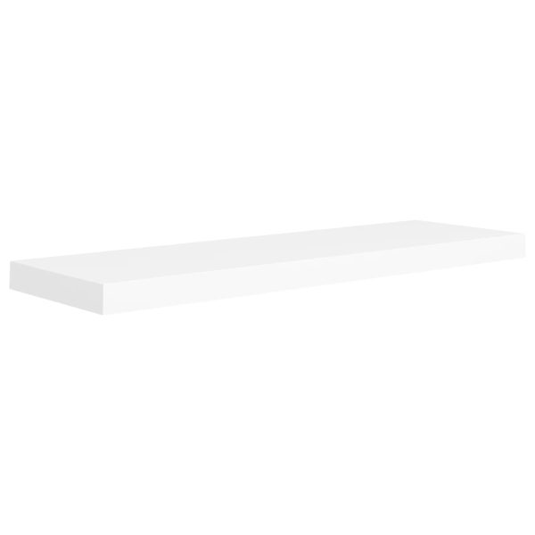 Prateleiras parede suspensas 2 pcs 80x23,5x3,8cm MDF branco - Image 2