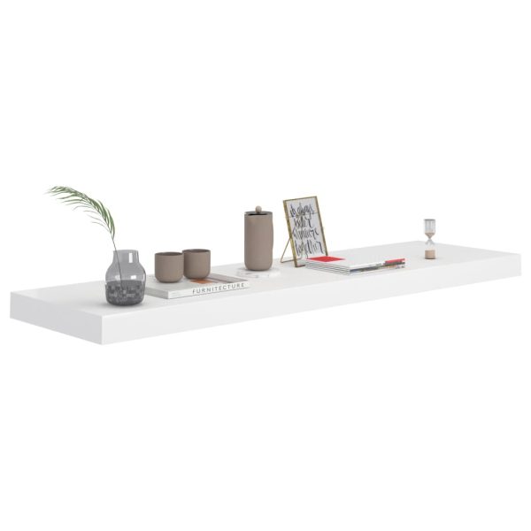 Prateleiras parede suspensas 4 pcs 90x23,5x3,8cm MDF branco - Image 6