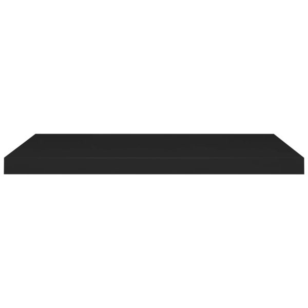 Prateleiras parede suspensas 2 pcs 80x23,5x3,8cm MDF preto - Image 3
