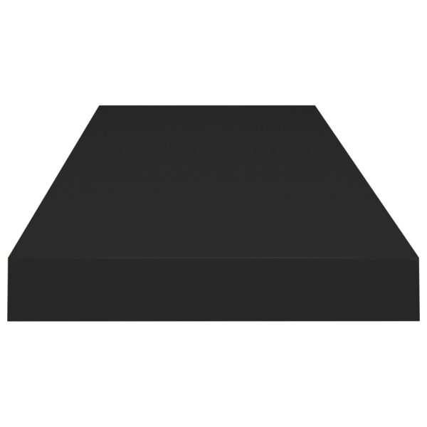 Prateleiras parede suspensas 2 pcs 80x23,5x3,8cm MDF preto - Image 4