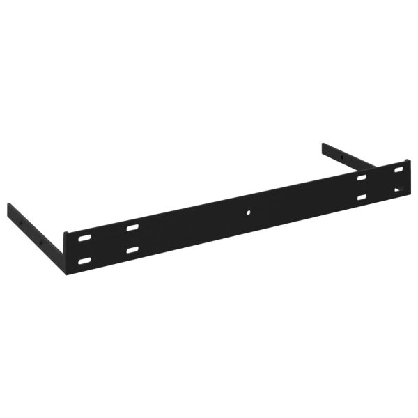 Prateleiras parede suspensas 2 pcs 80x23,5x3,8cm MDF preto - Image 5