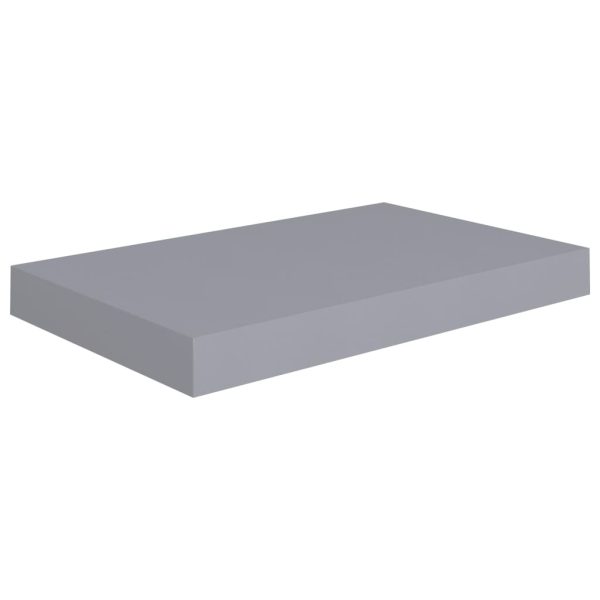 Prateleiras de parede suspensas 2 pcs 40x23x3,8cm MDF cinza - Image 3