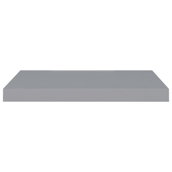 Prateleira de parede suspensa 60x23,5x3,8 cm MDF cinza - Image 3
