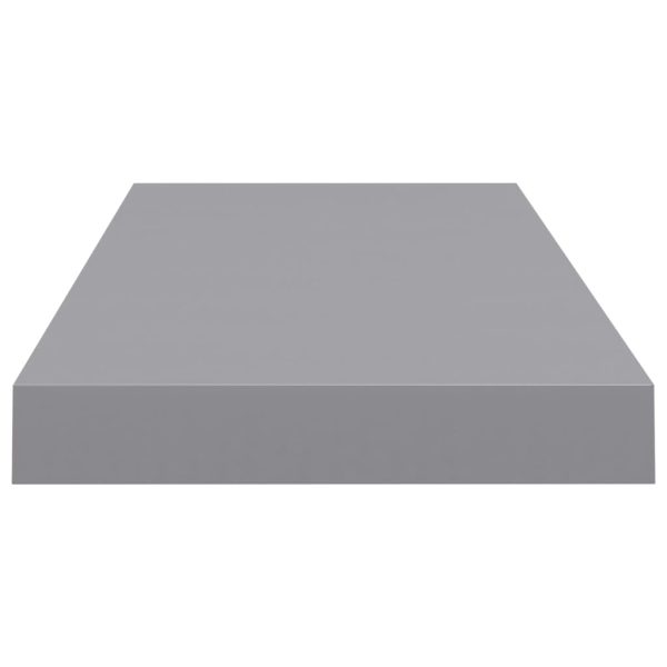 Prateleira de parede suspensa 60x23,5x3,8 cm MDF cinza - Image 4
