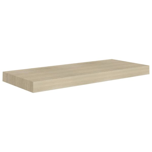 Prateleiras parede suspensas 2 pcs 60x23,5x3,8 cm MDF carvalho - Image 2