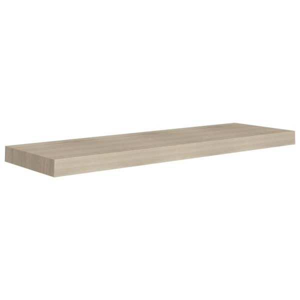 Prateleiras parede suspensas 2 pcs 80x23,5x3,8cm MDF carvalho - Image 2