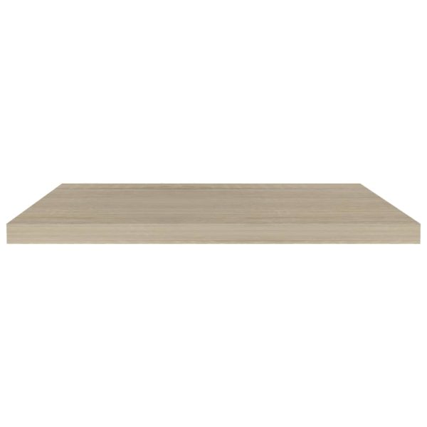 Prateleiras parede suspensas 2 pcs 80x23,5x3,8cm MDF carvalho - Image 3