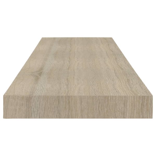 Prateleiras parede suspensas 2 pcs 80x23,5x3,8cm MDF carvalho - Image 4