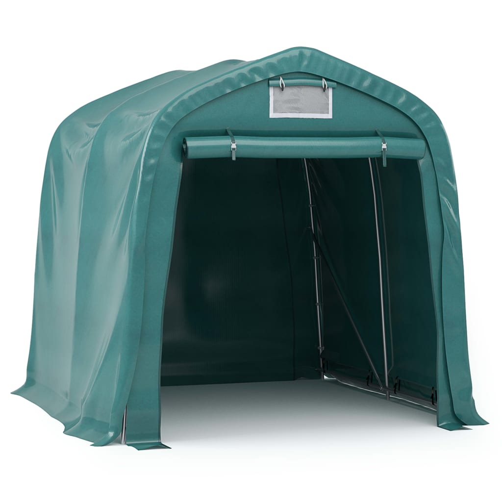 Tenda de garagem em PVC 1,6x2,4 m verde - Image 2