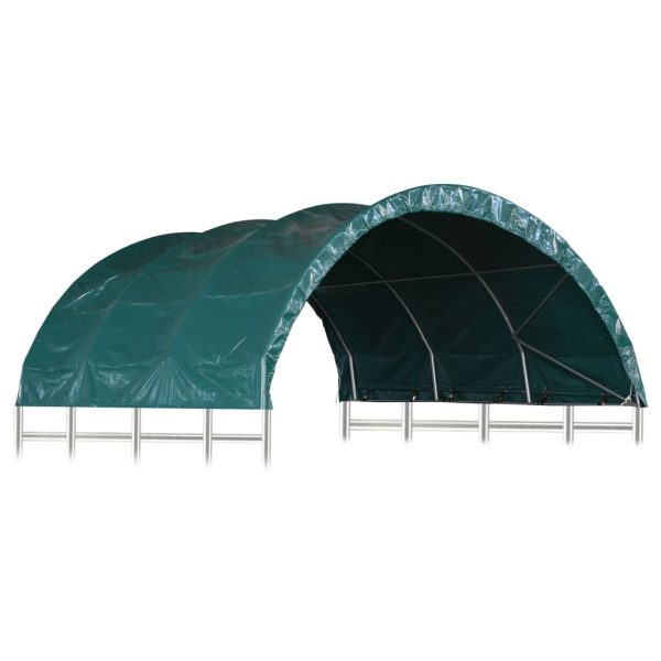 Tenda para gado PVC 3,7x3,7 m verde - Image 2