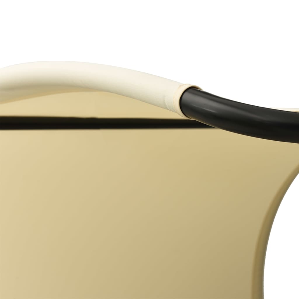 Espreguiçadeira dupla com toldo textilene verde e cor creme - Image 5