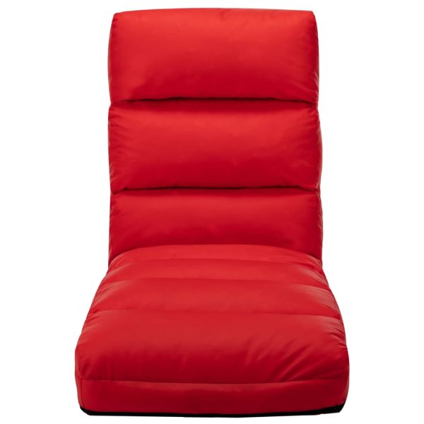 Colchão dobrável couro artificial vermelho - Image 2