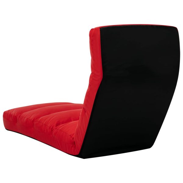 Colchão dobrável couro artificial vermelho - Image 4