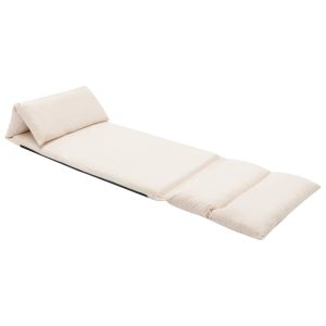Colchão dobrável microfibra cor creme