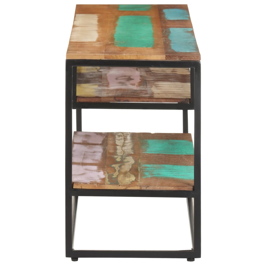 Móvel de TV 130x30x45 cm madeira recuperada maciça - Image 3