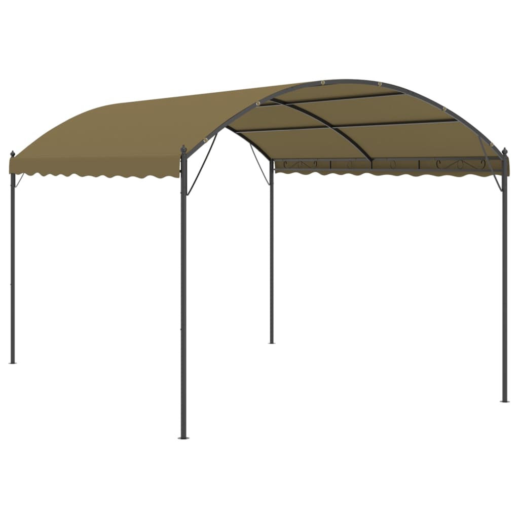 Gazebo 4x3x2,6 m 180 g/m² cinzento-acastanhado - Image 2