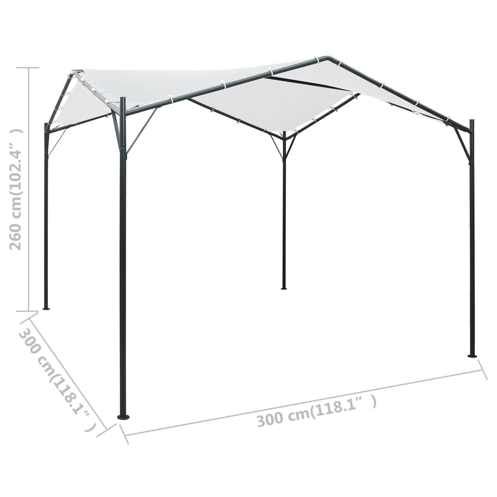 Gazebo 3x3x2,6 m 180 g/m² branco - Image 7