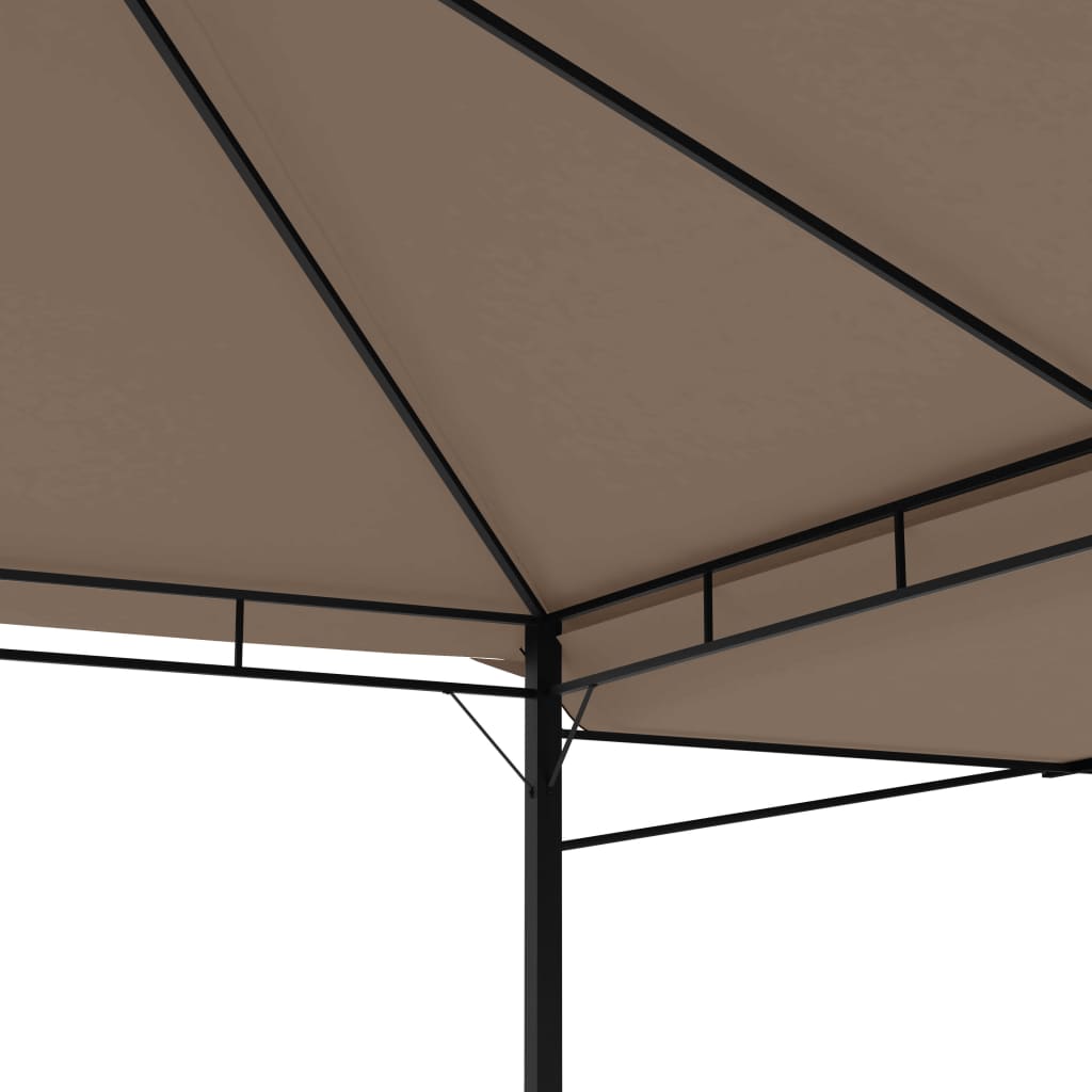 Gazebo toldo duplo extens. 3x3x2,75m 180g/m² cinza-acastanhado - Image 7