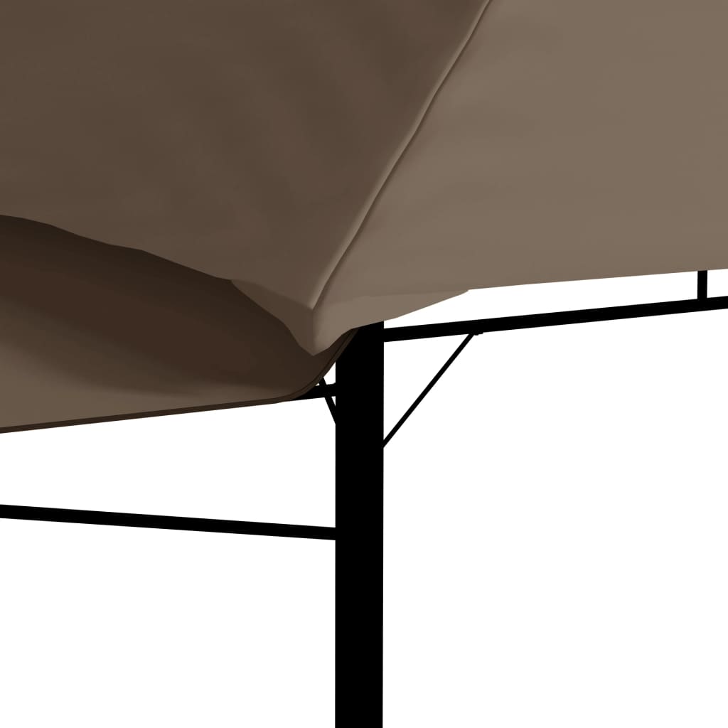 Gazebo toldo duplo extens. 3x3x2,75m 180g/m² cinza-acastanhado - Image 8