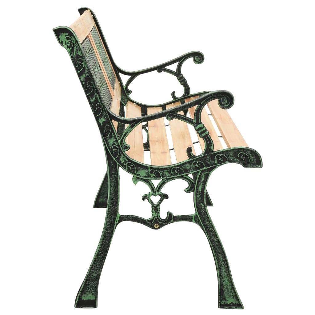 Banco de jardim 122 cm ferro fundido e madeira de abeto maciça - Image 3