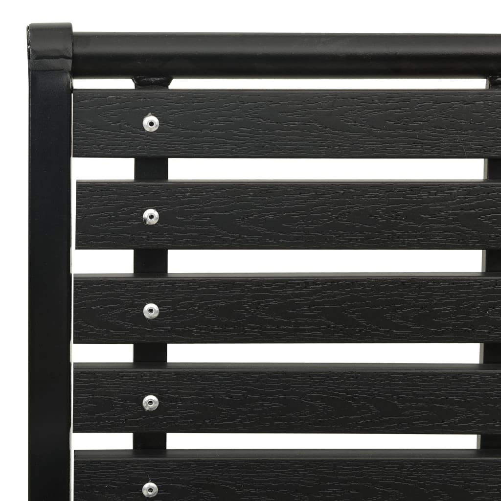 Cadeiras de jardim 2 pcs aço e WPC preto - Image 6