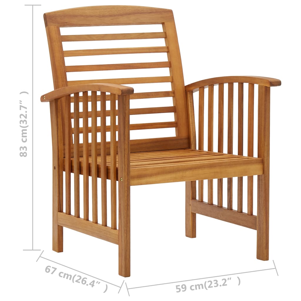 Cadeiras de jardim 2 pcs madeira acácia maciça - Image 8