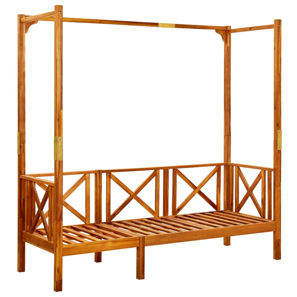 Banco de jardim com toldo madeira de acácia maciça - Image 4