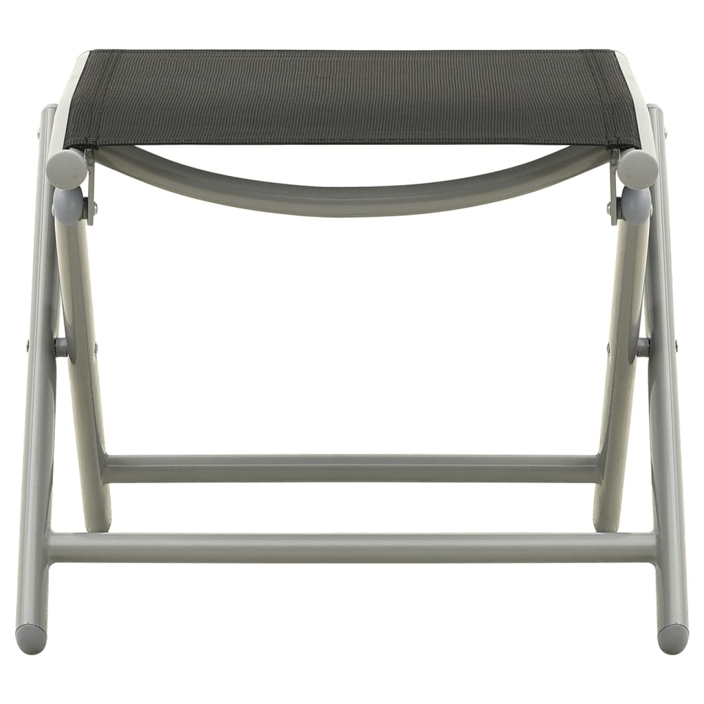 3 pcs conjunto lounge para jardim textilene e alumínio prateado - Image 9