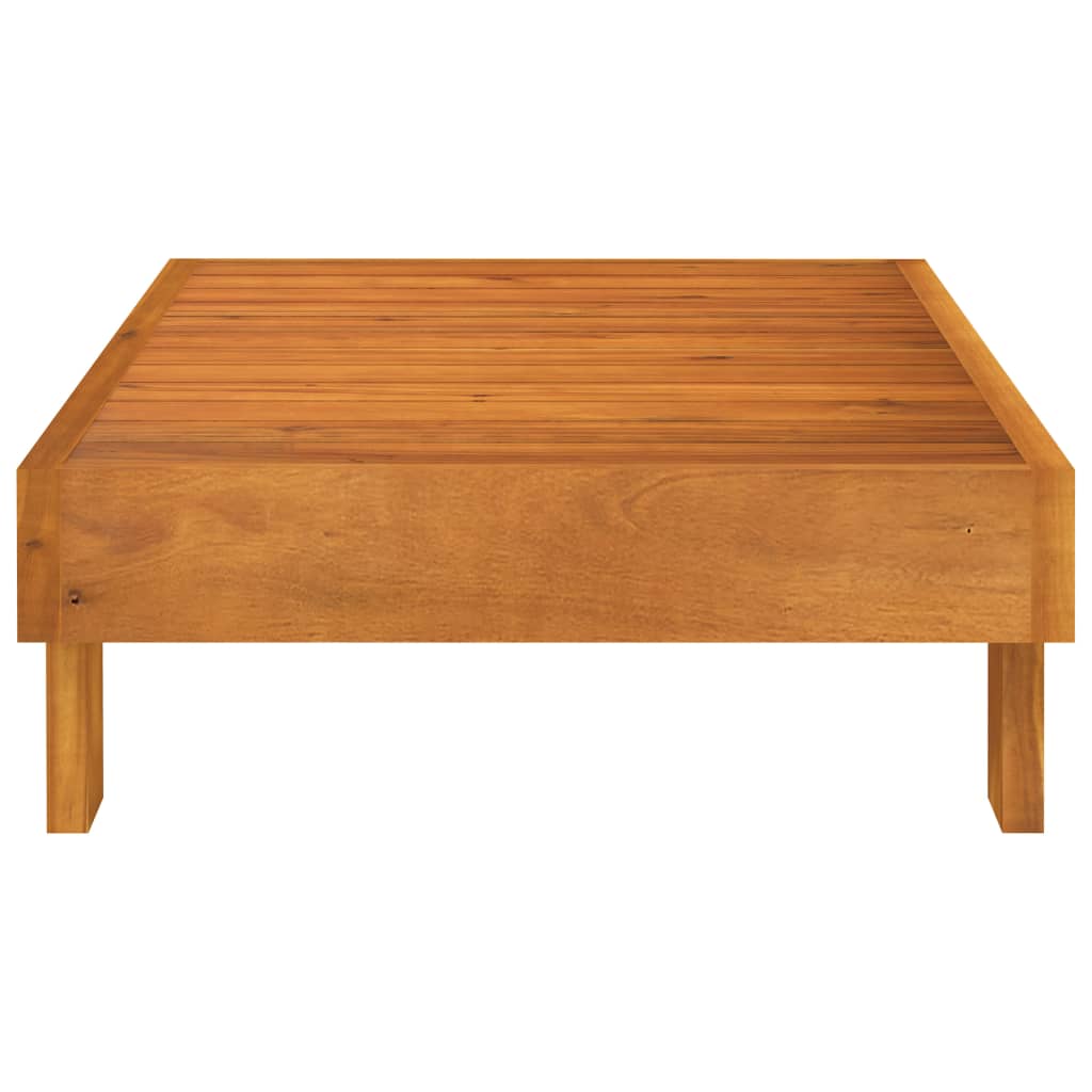 2 pcs conj. lounge de jardim c/ almofadões branco nata acácia - Image 6