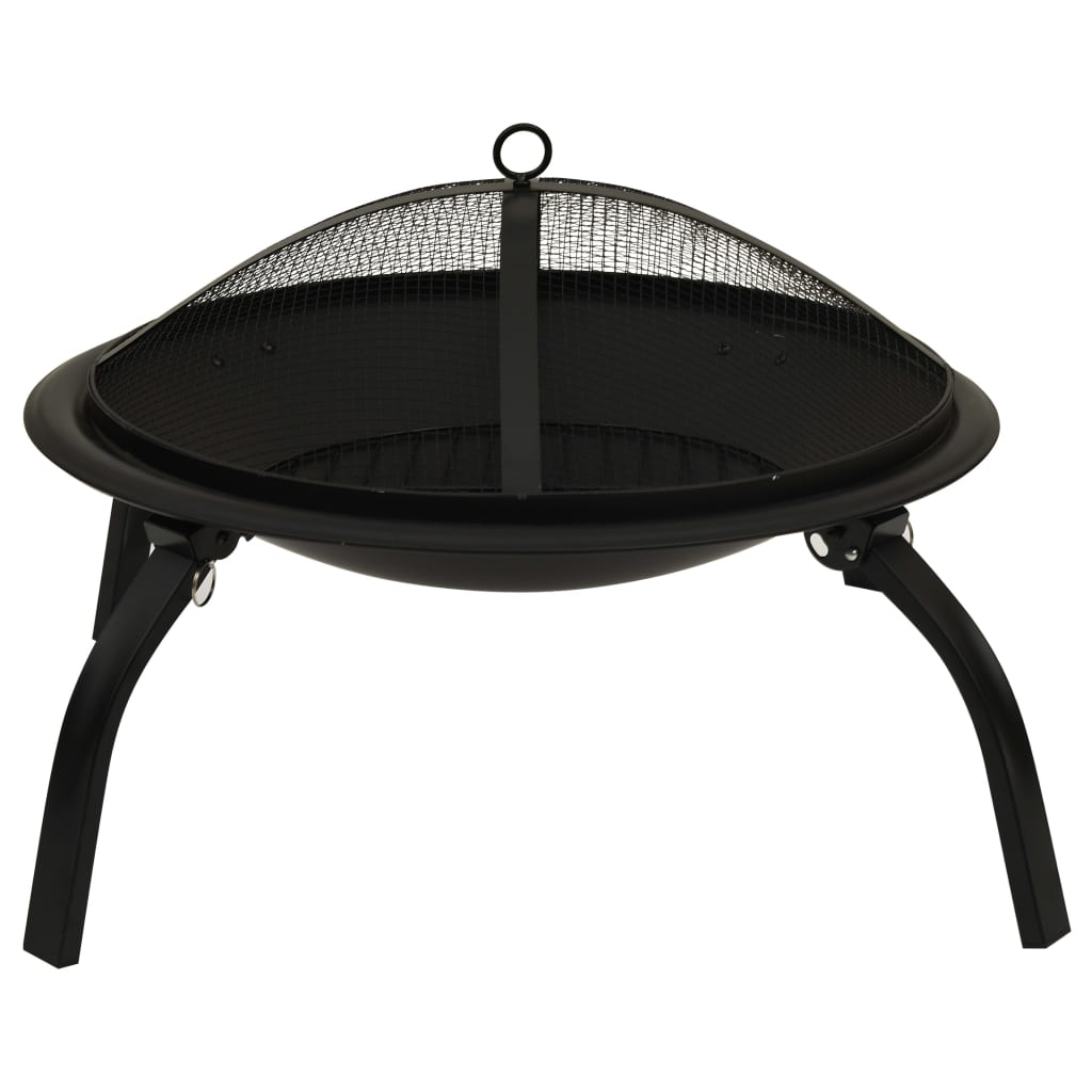 Braseira e barbecue 2-em-1 com atiçador 56x56x49 cm aço - Image 3