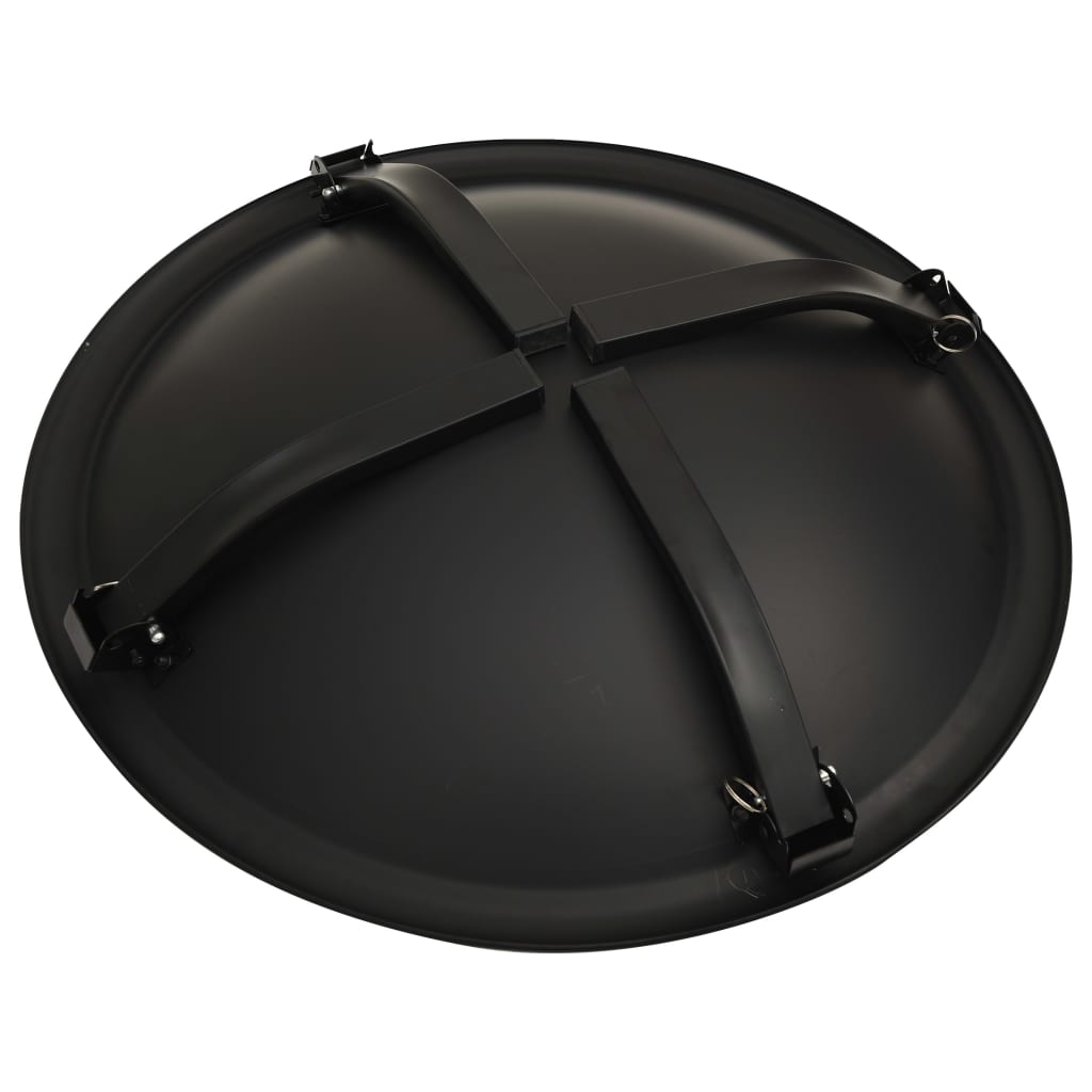 Braseira e barbecue 2-em-1 com atiçador 56x56x49 cm aço - Image 7