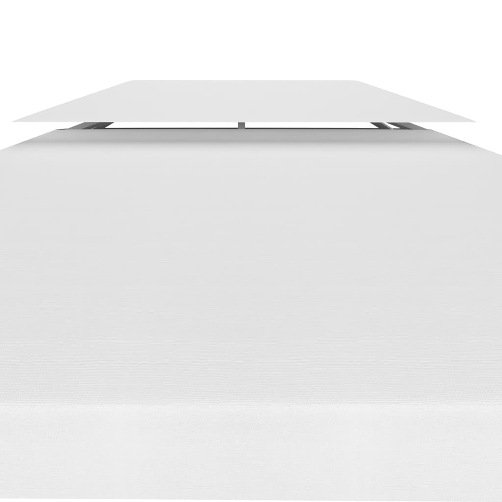 Cobertura de gazebo com 2 camadas 310 g/m² 3x3 m branco - Image 4