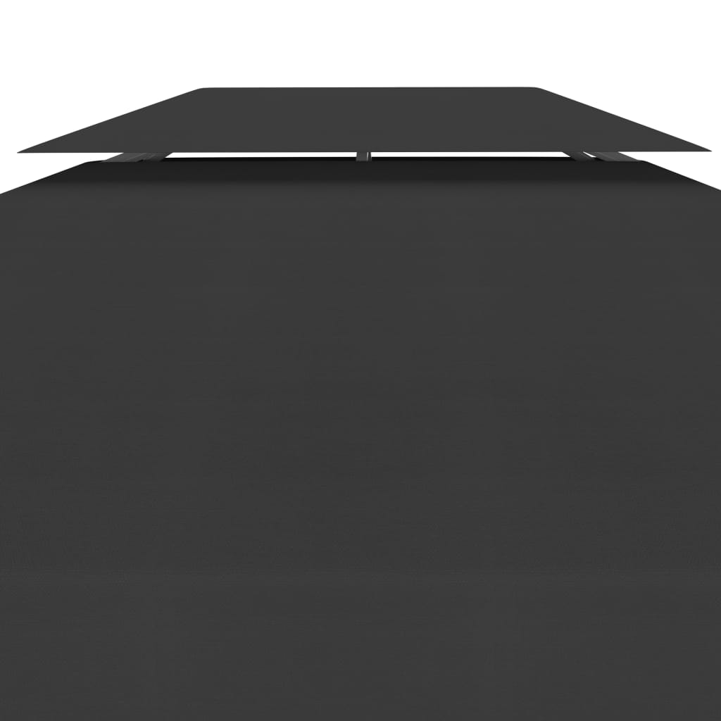 Cobertura de gazebo com 2 camadas 310 g/m² 4x3 m preto - Image 4