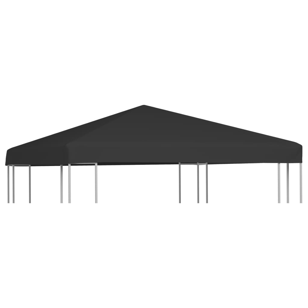 Cobertura de gazebo 270 g/m² 3x3 m preto - Image 2