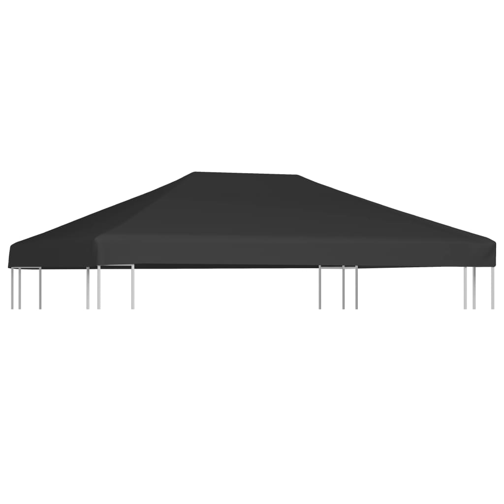 Cobertura de gazebo 270 g/m² 4x3 m preto - Image 2