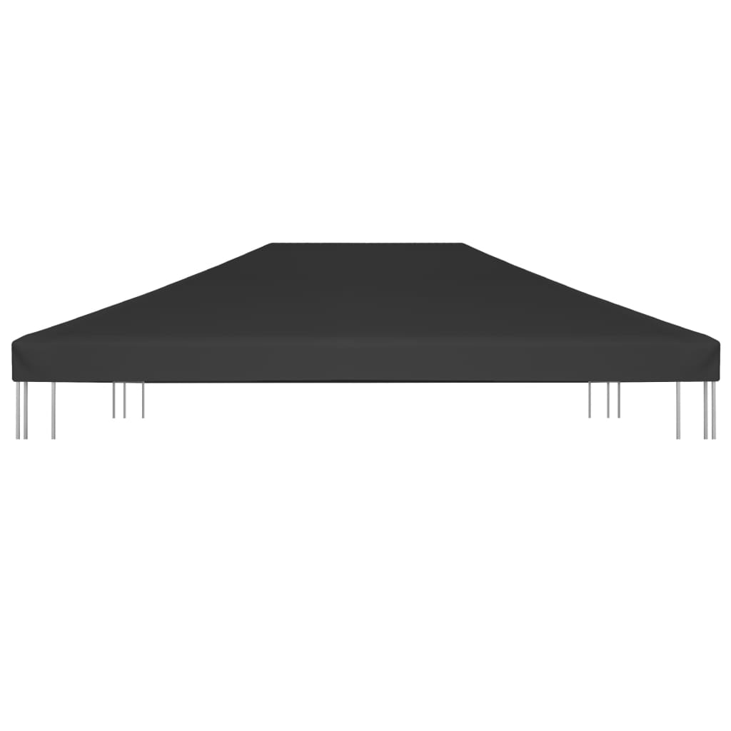 Cobertura de gazebo 270 g/m² 4x3 m preto - Image 3