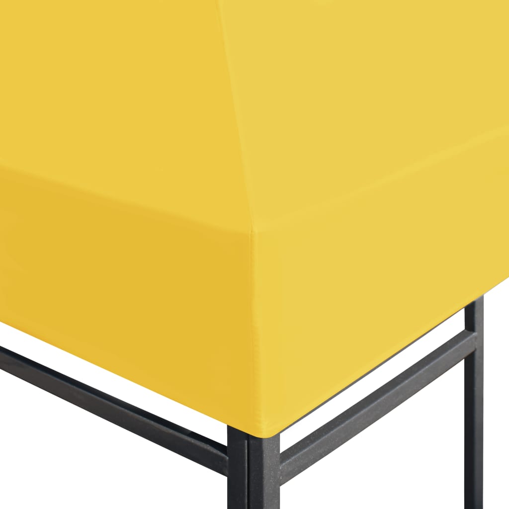 Cobertura de gazebo 270 g/m² 4x3 m amarelo - Image 5