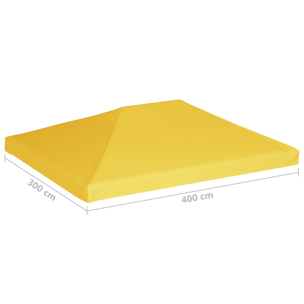 Cobertura de gazebo 270 g/m² 4x3 m amarelo - Image 8