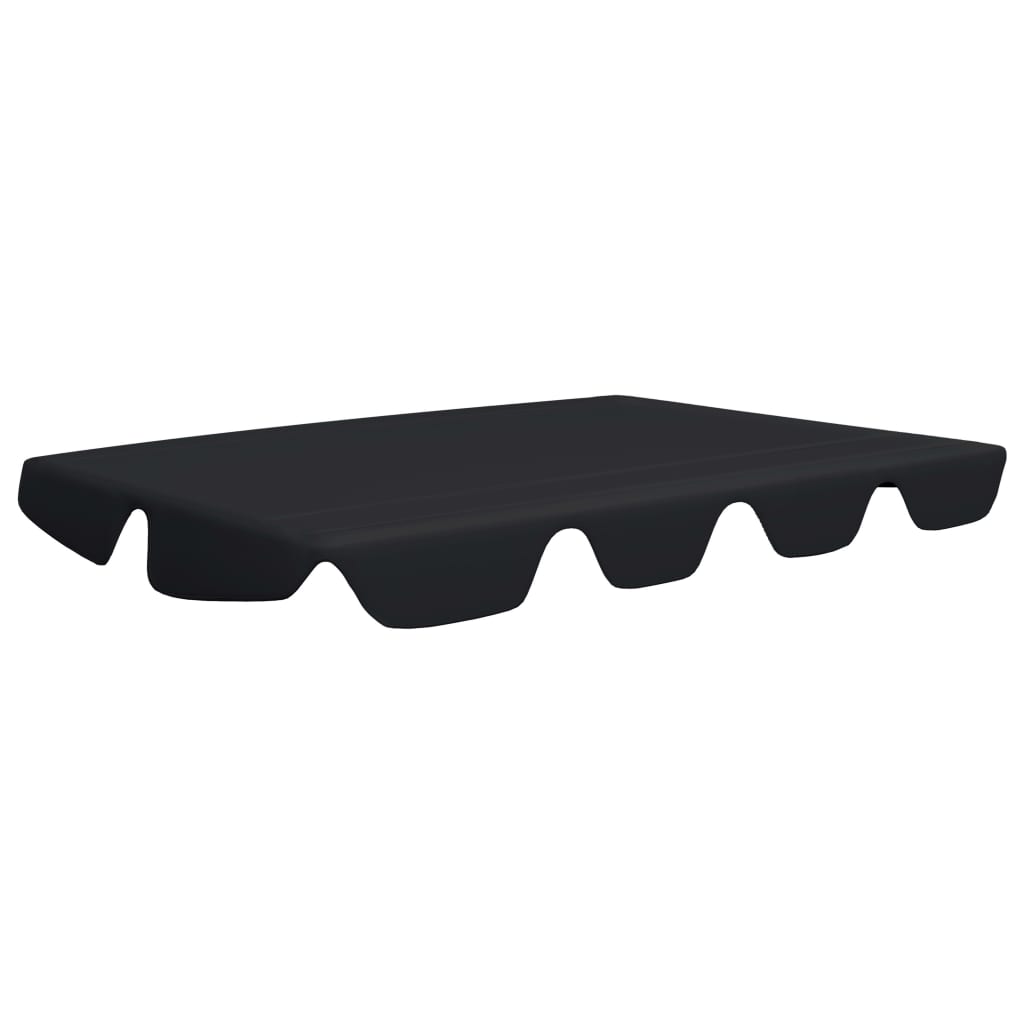 Toldo suplente p/ baloiço de jardim 150/130x105/70 cm preto - Image 2