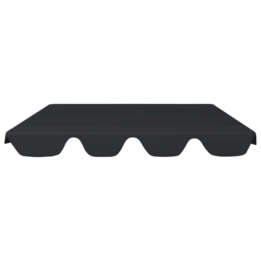 Toldo suplente p/ baloiço de jardim 150/130x105/70 cm preto - Image 3