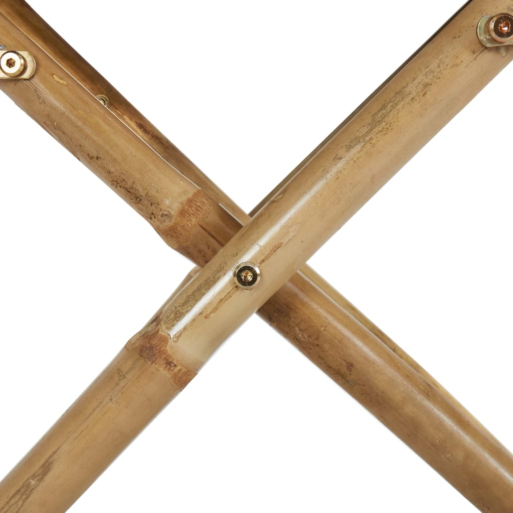 Cadeiras de realizador dobráveis 2 pcs bambu e tecido vermelho - Image 8