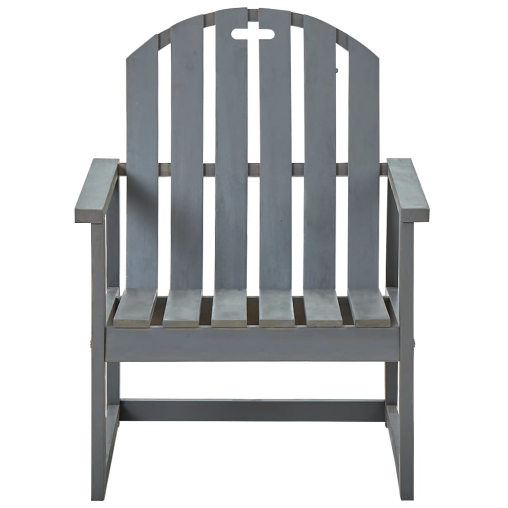 Cadeirões de jardim 2 pcs madeira de acácia maciça cinzento - Image 3