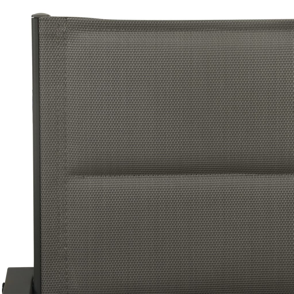 Cadeiras de jardim 4 pcs textilene e aço cinzento/antracite - Image 6