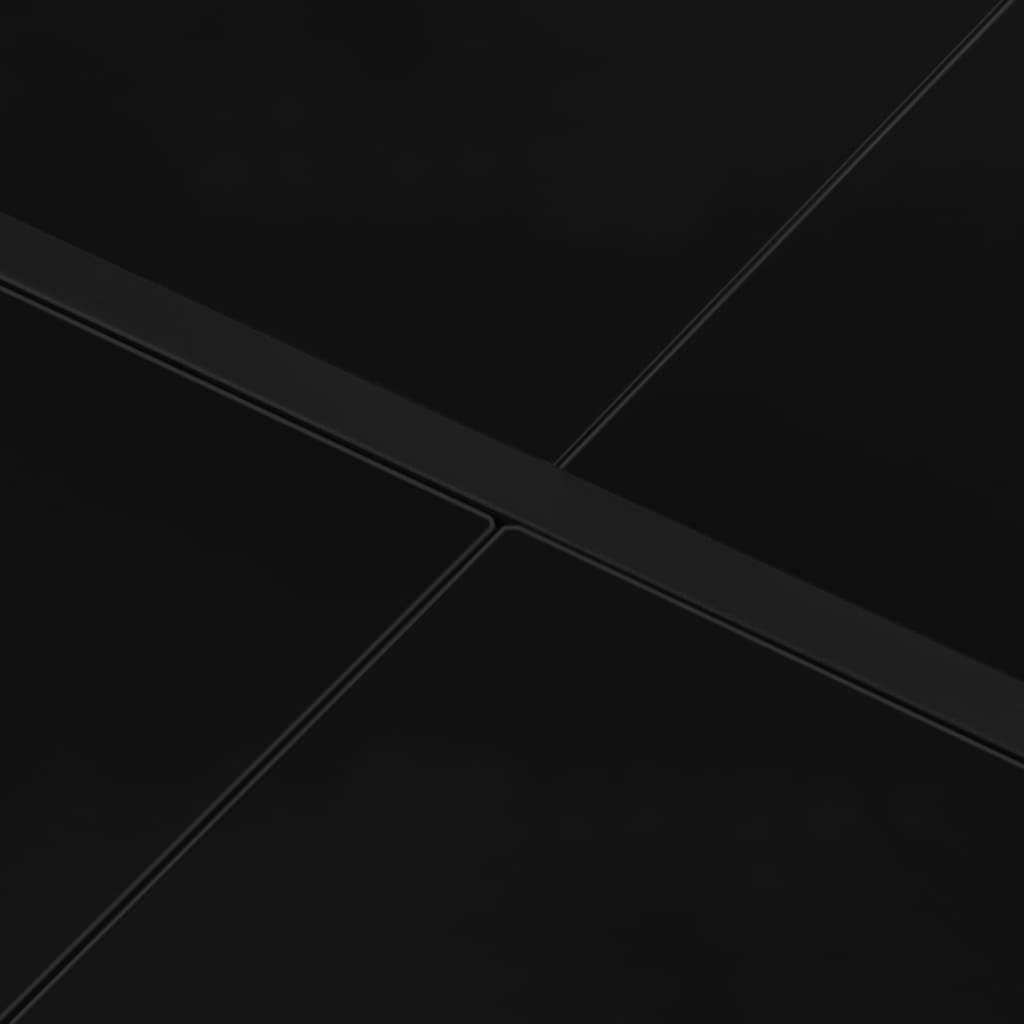 Mesa de jardim 130x130x72 cm aço e vidro preto - Image 5