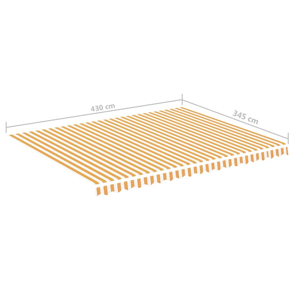 Tecido de substituição para toldo 4,5x3,5 m amarelo e branco - Image 6