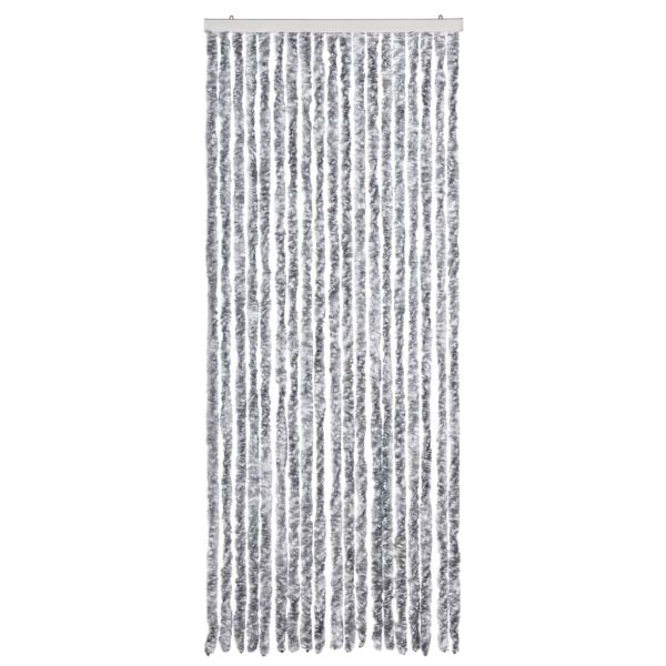 Cortina anti-insetos 56x200 cm chenille prateado - Image 2