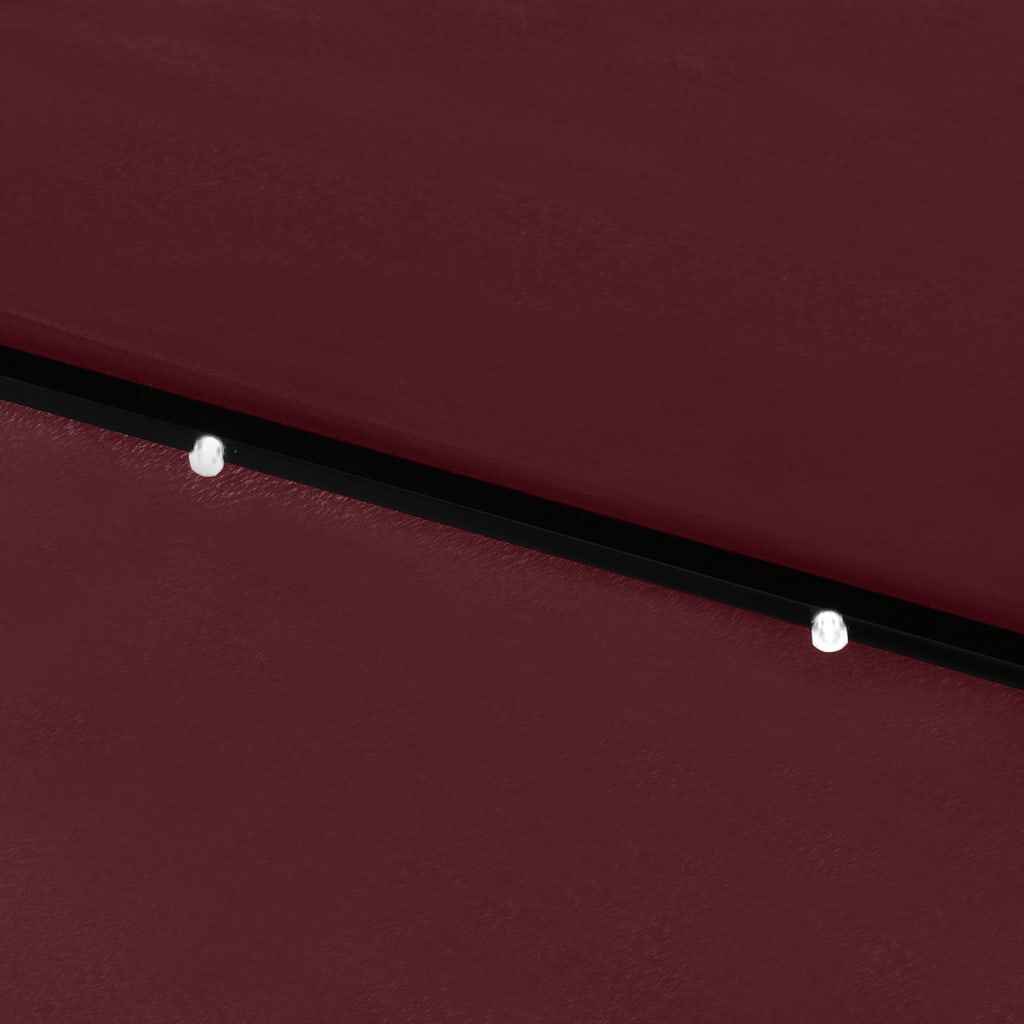 Guarda-sol com luzes LED e poste de aço 2x3 m vermelho bordô - Image 10