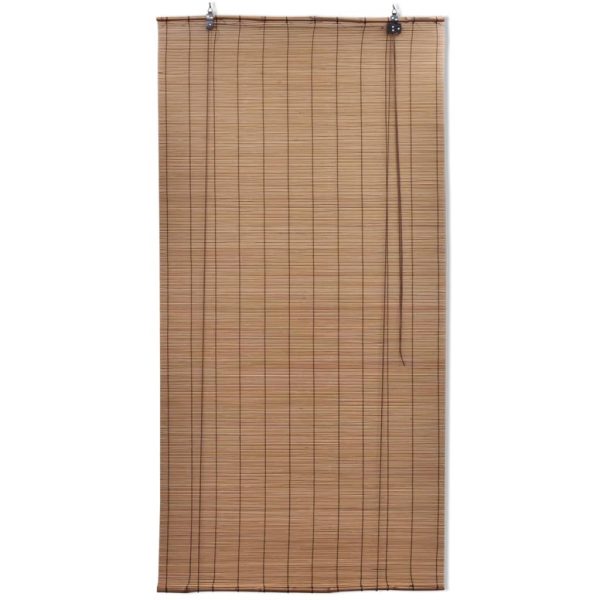 Estores de rolo 2 pcs 80 x 160 cm bambu castanho - Image 2