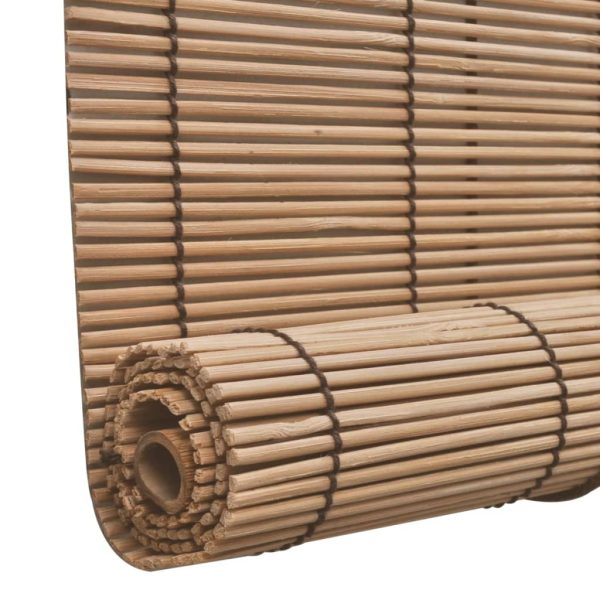 Estores de rolo 2 pcs 80 x 160 cm bambu castanho - Image 5