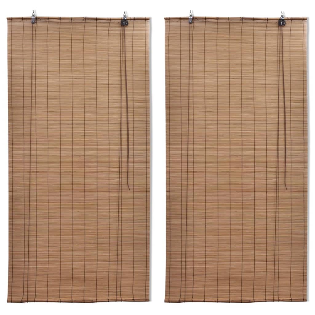 Estores de rolo bambu 2 pcs 120 x 220 cm
